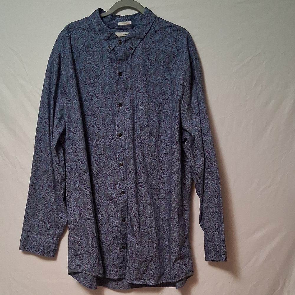 Hawker Rye Blue Patterned Men's Button-Down Shirt Size XXXL